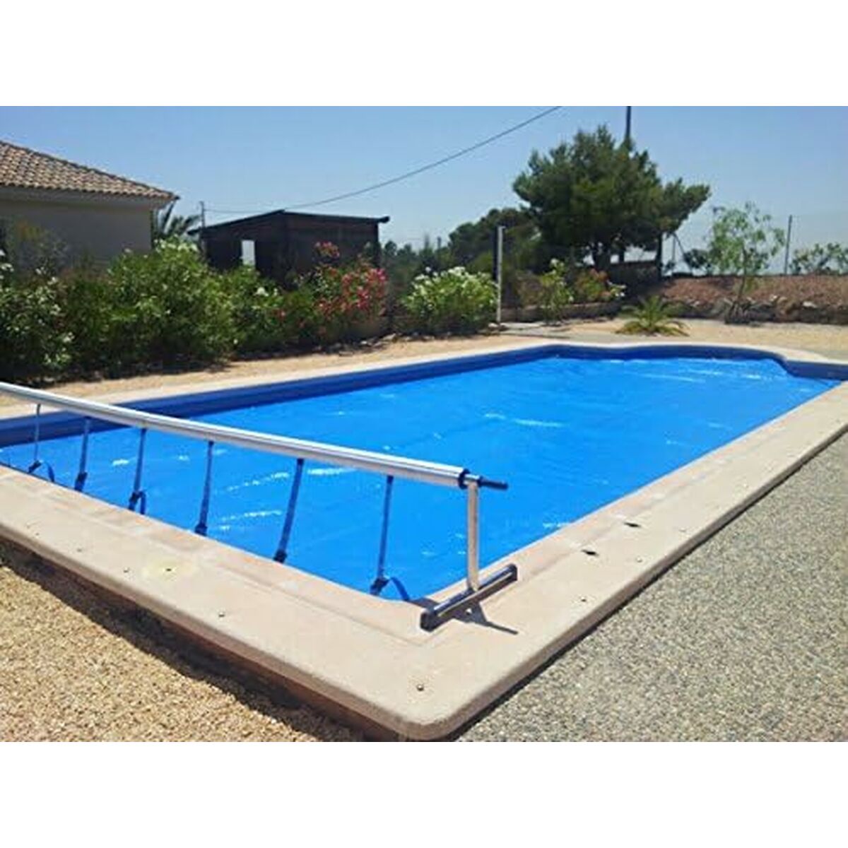 Swimmingpool Cover Ubbink Blå 400 x 610 cm Polyetylen